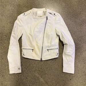 Joie White Leather Jacket